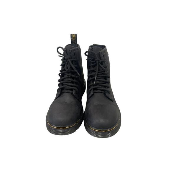 Dr Martens Black Leather Combat Boots Juniors Grunge Fall Dark Academia Youth 3 - Picture 2 of 9